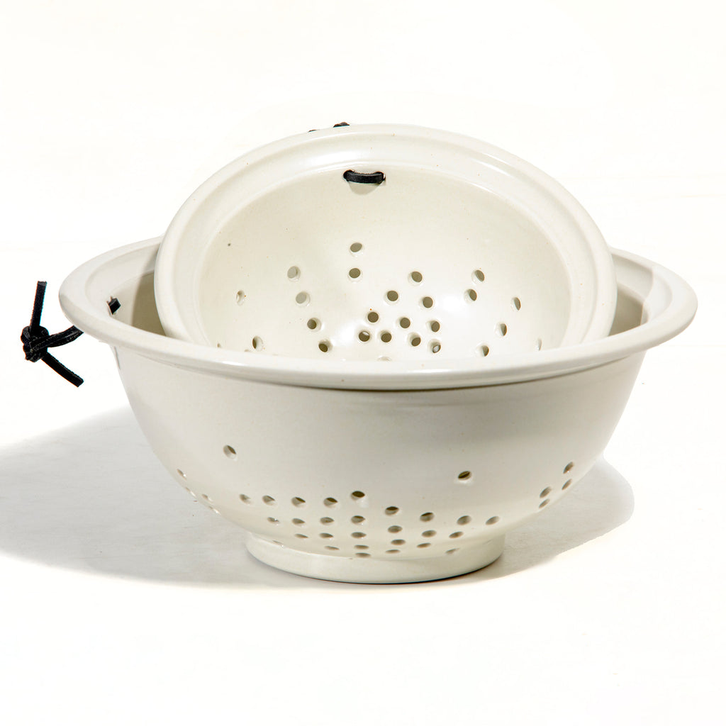 Homewares | Colander +leather hanging strap - Clotted Cream Design ...